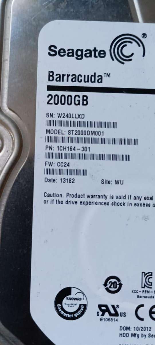 Seagate Barracuda 2000GB hardrive