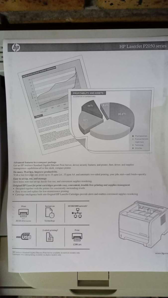 HP laser jet p2050dn mono printer