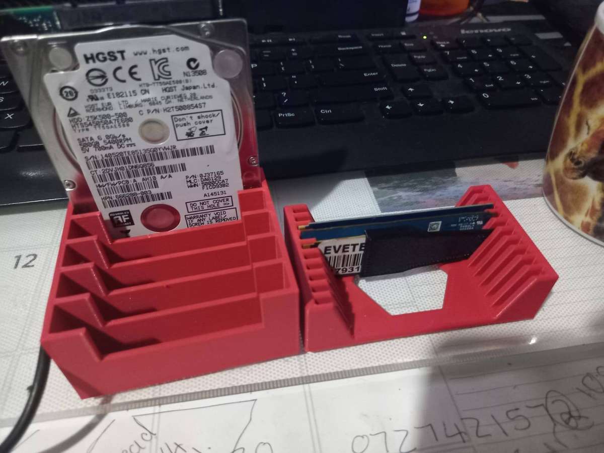 SSD and NVME holders 3d printed for Runitek