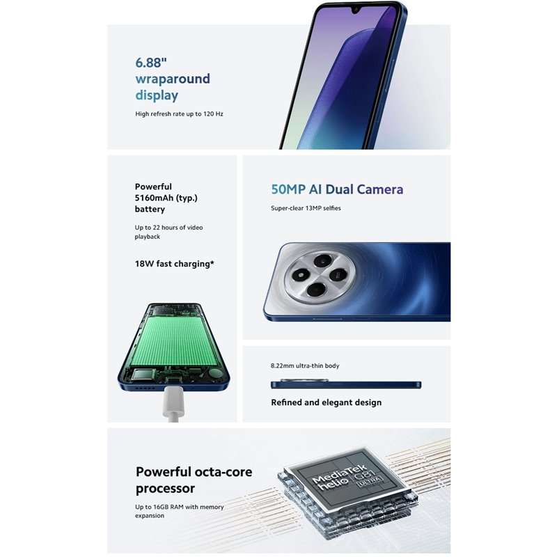 BRAND NEW, SEALED 128GB Xiaomi Redmi 14C Dual Sim PHONE WITH 24 MONTH WARRANTY & FREE POWERBANK