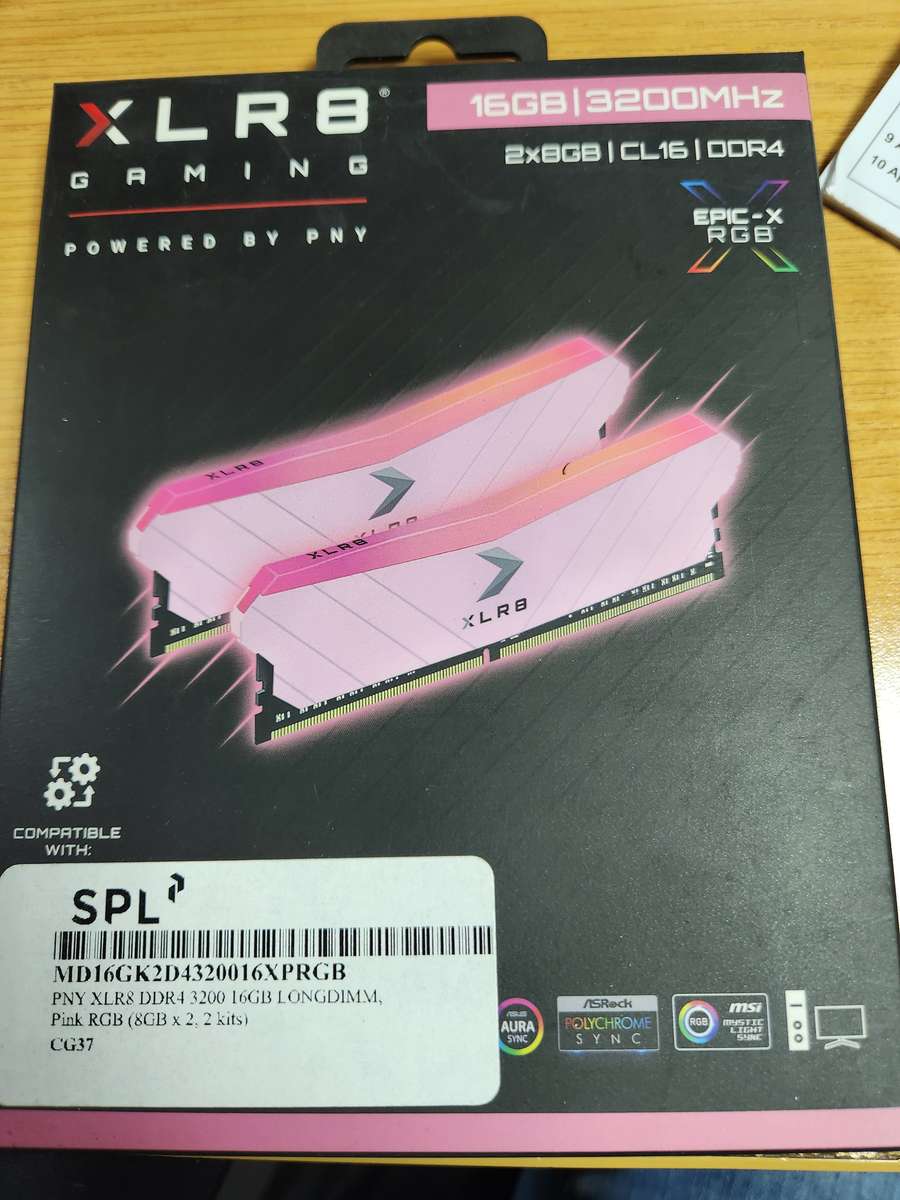 PNY XLR8 DDR4 3200 16GB LONGDIMM, Pink RGB (8GB x 2, 2 kits) 16-18-18 Limited Edition
