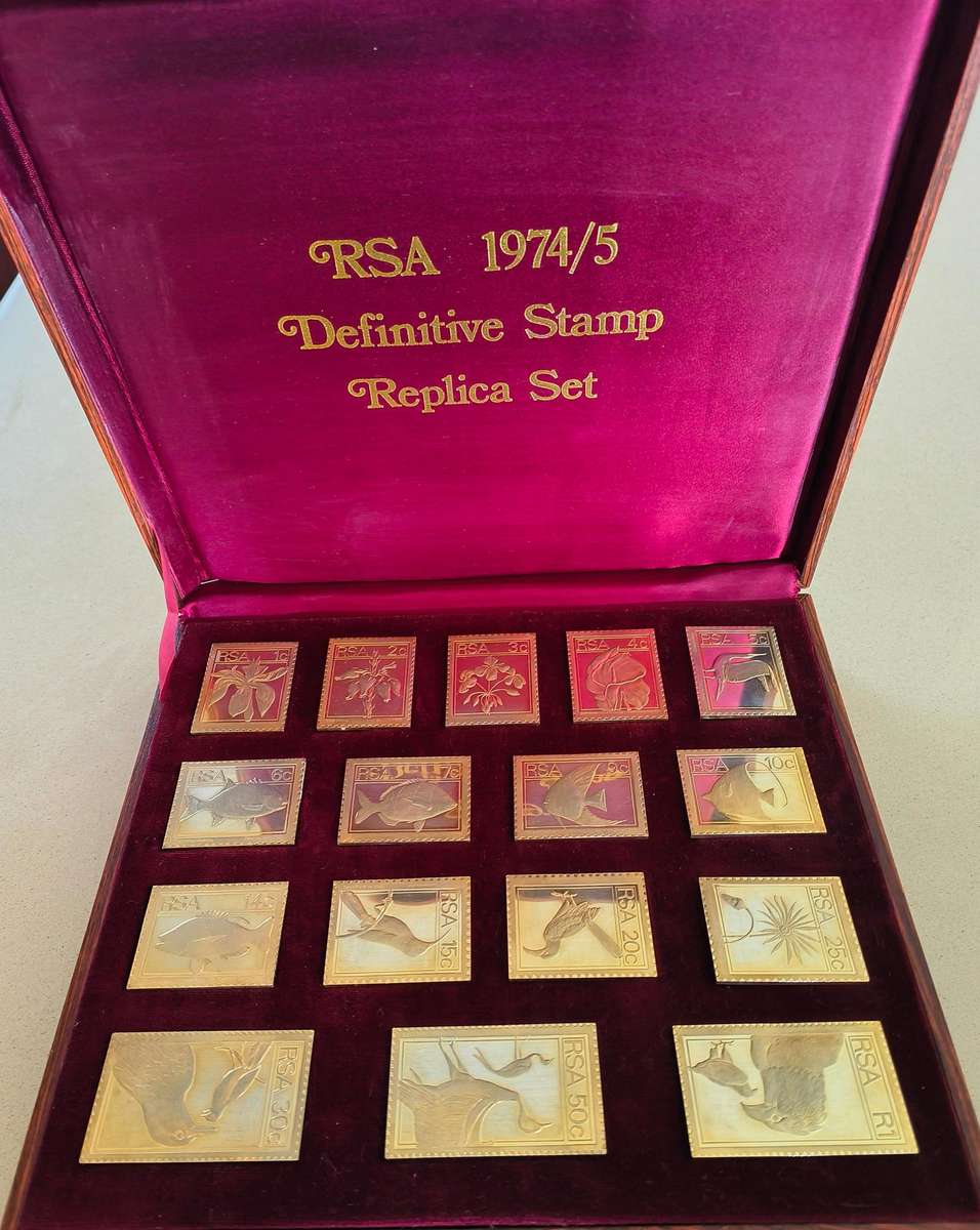 AFRICANA COMMEMORATIVE MINT RSA 1974/5 DEFINITIVE STAMP REPLICA SET