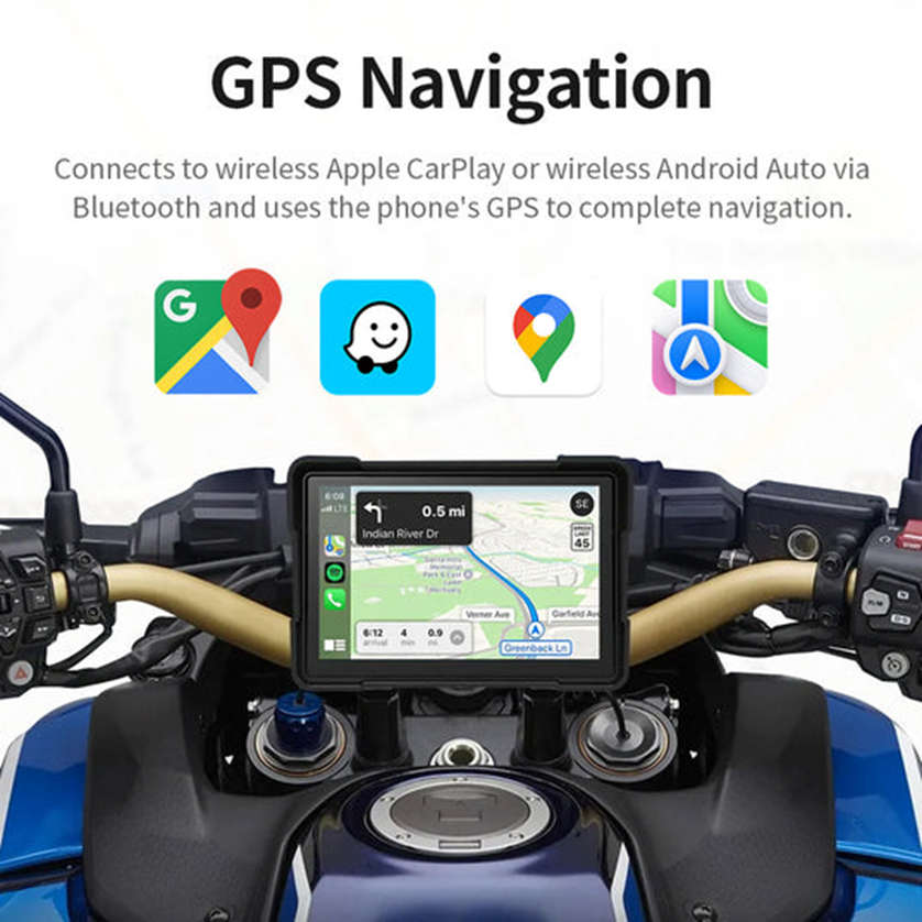 Motorcycle Front and Rear Dashcam  Recording, Navigation and Tyre Pressure Monitoring System