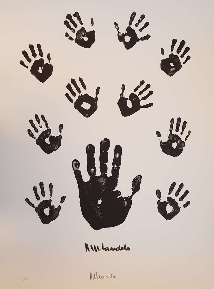 NELSON MANDELA - "IMPRESSIONS OF AFRICA" BLACK & WHITE with Certificate