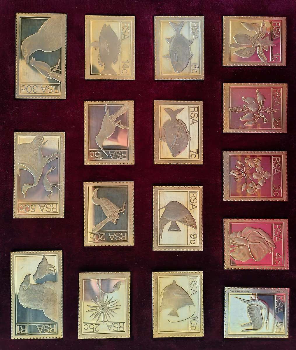 AFRICANA COMMEMORATIVE MINT RSA 1974/5 DEFINITIVE STAMP REPLICA SET