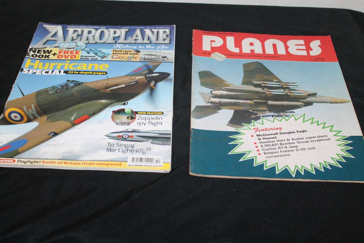 8 Assorted Magazines on Planes
