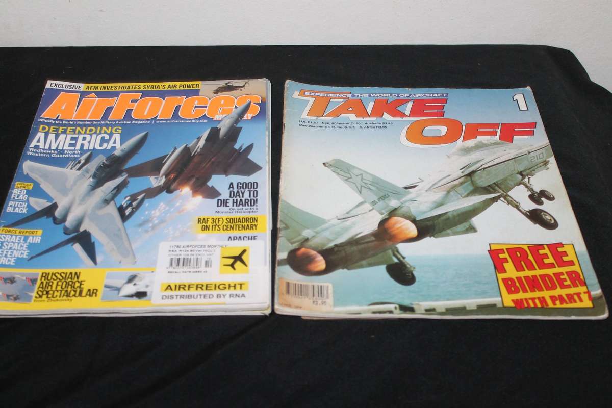 8 Assorted Magazines on Planes