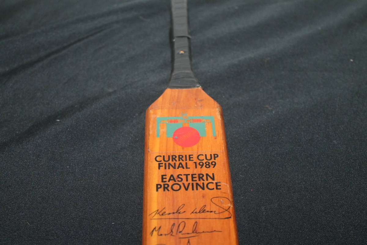 Mini Cricket Bat Currie Cup Final 1989 Eastern province/ Transvaal