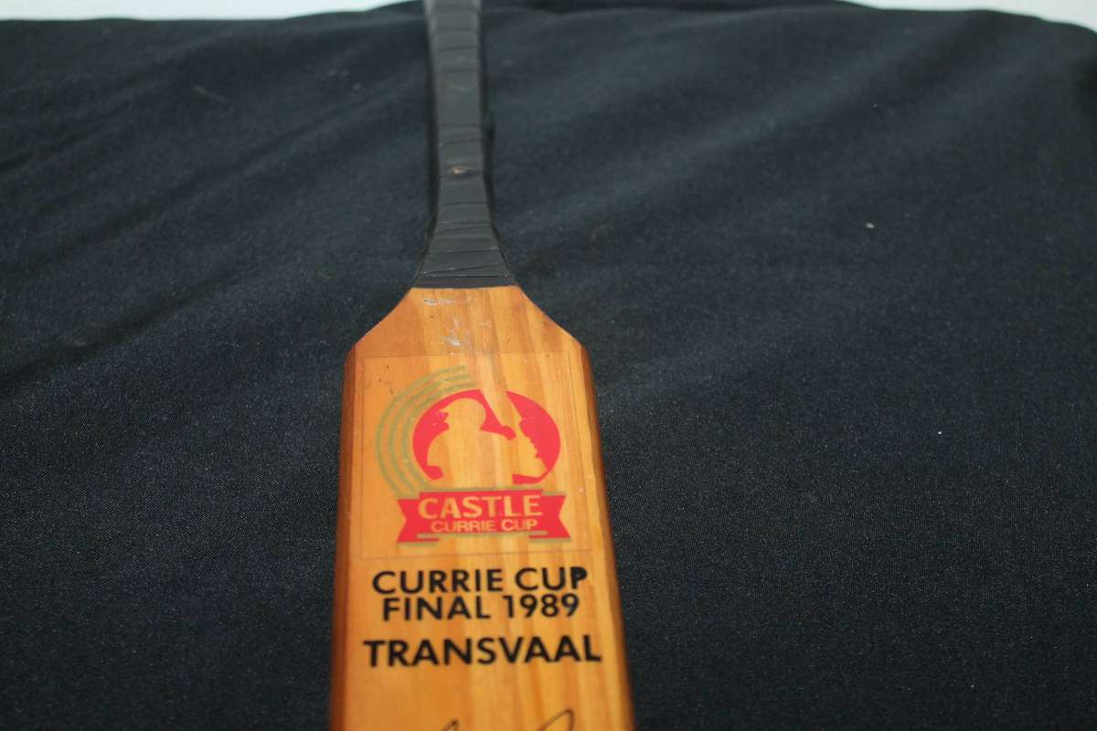 Mini Cricket Bat Currie Cup Final 1989 Eastern province/ Transvaal