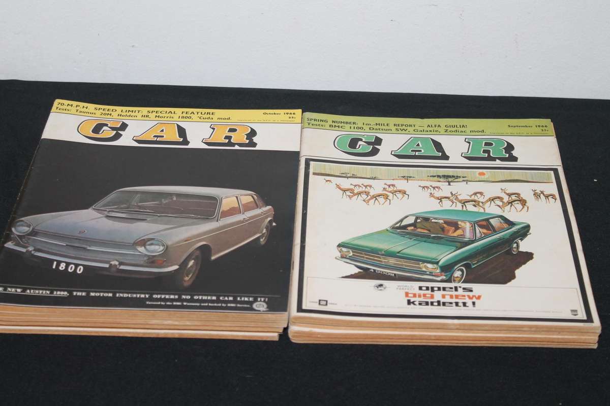 Car Magazine's 1966 Jan to Dec 12 Magazine's