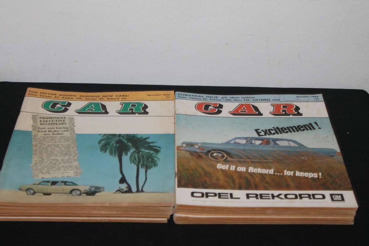 Car Magazine's 1966 Jan to Dec 12 Magazine's