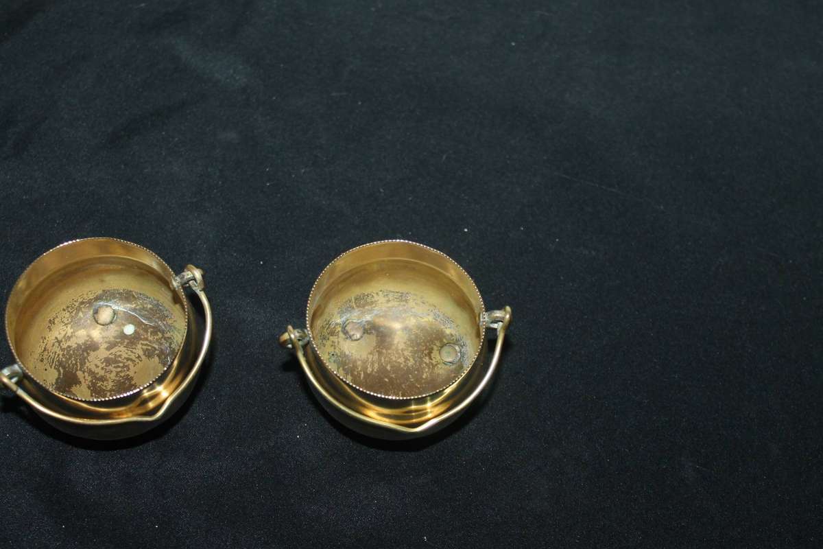 2 Small Brass Potjies