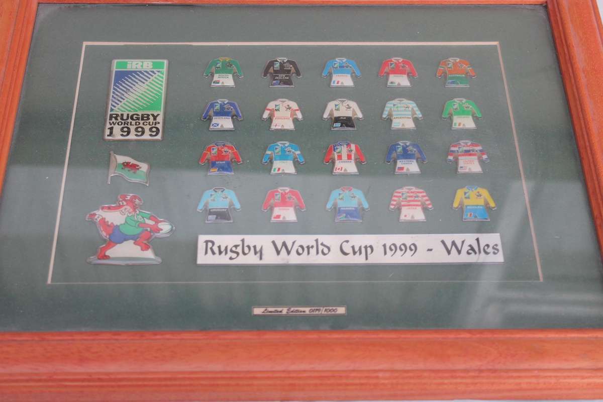 1999 Rugby World Cup Framed Badges