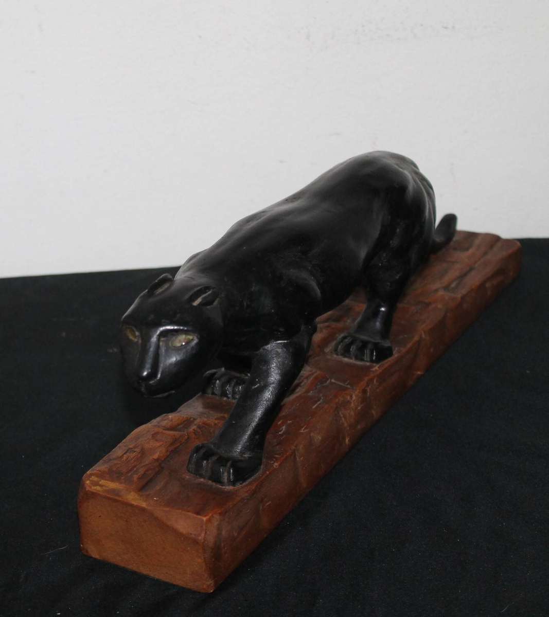 Carved Wooden Panther