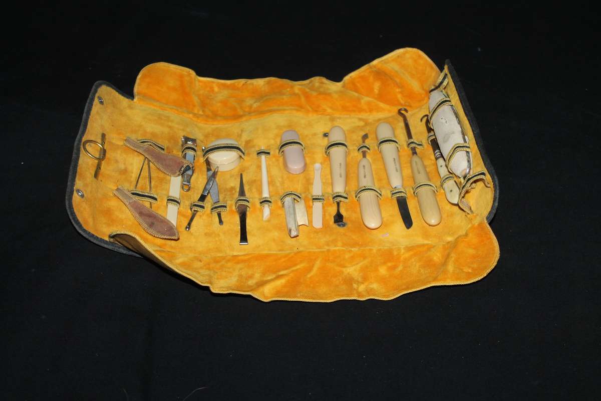 Vintage French Ivory Manicure Set