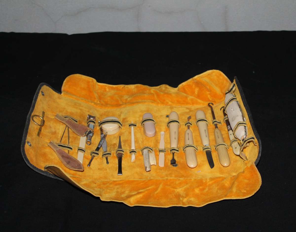 Vintage French Ivory Manicure Set