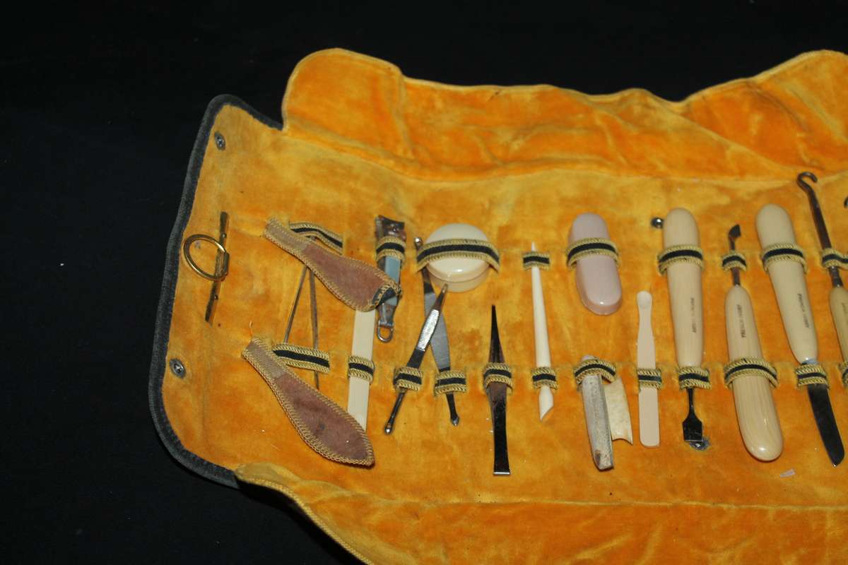 Vintage French Ivory Manicure Set