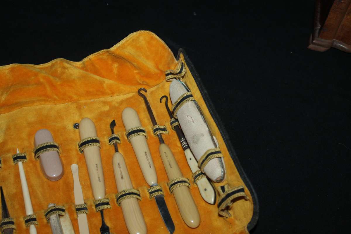 Vintage French Ivory Manicure Set