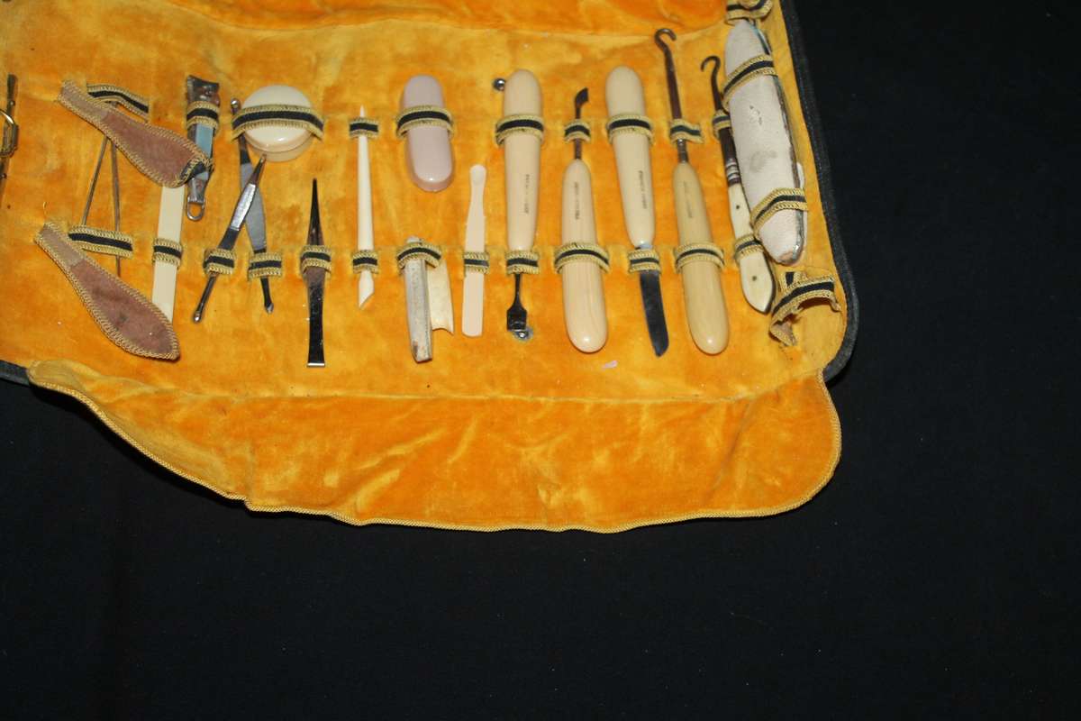 Vintage French Ivory Manicure Set