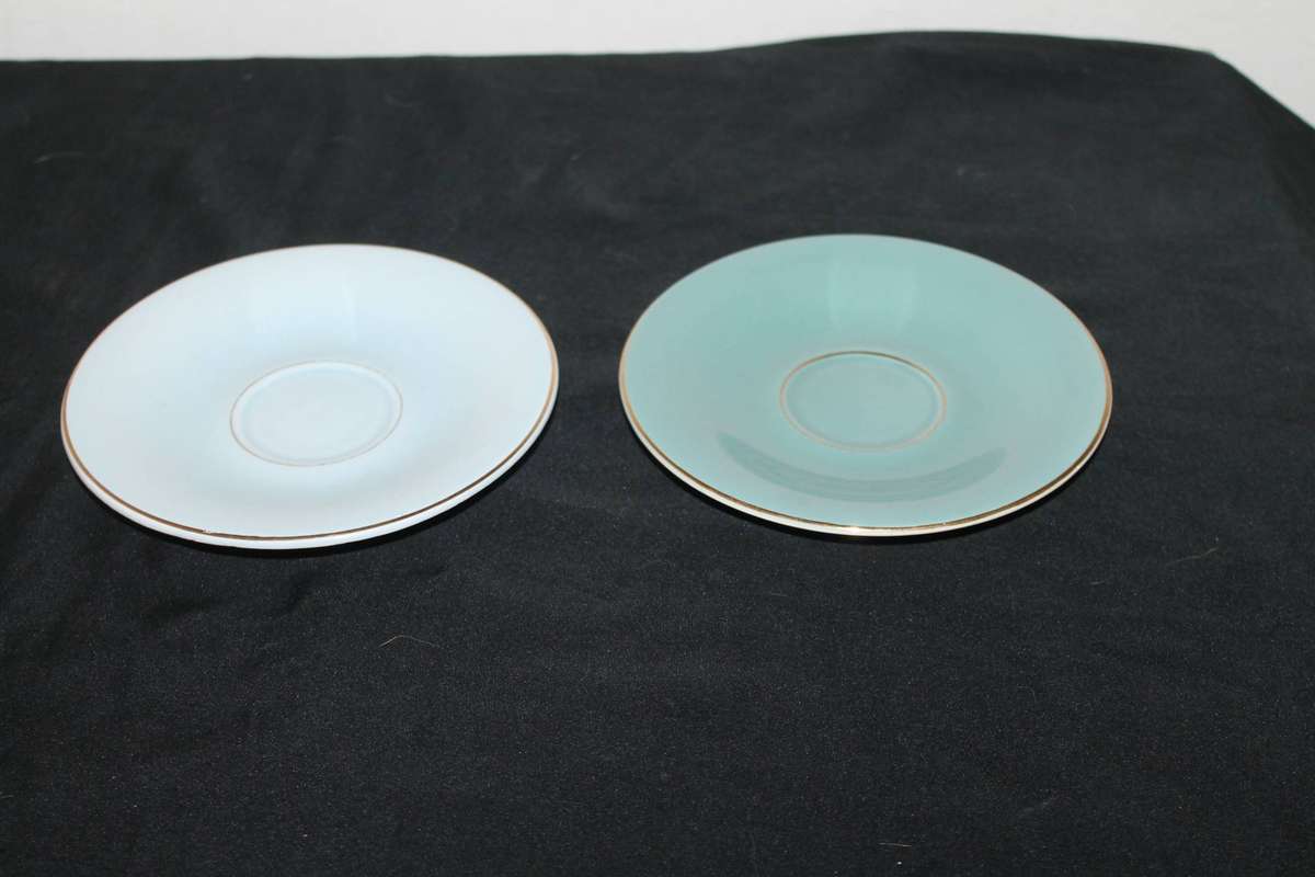 Set of 5 Harlequin Cups and saucers
