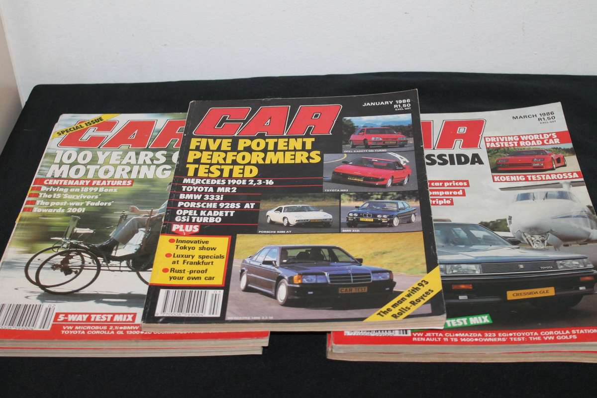 5 x 1986 Car Magazine's