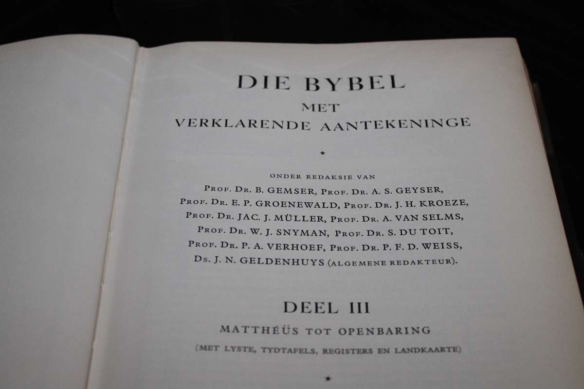 Die Bybel met Verklarende Aantekeninge Vol 1 to 3