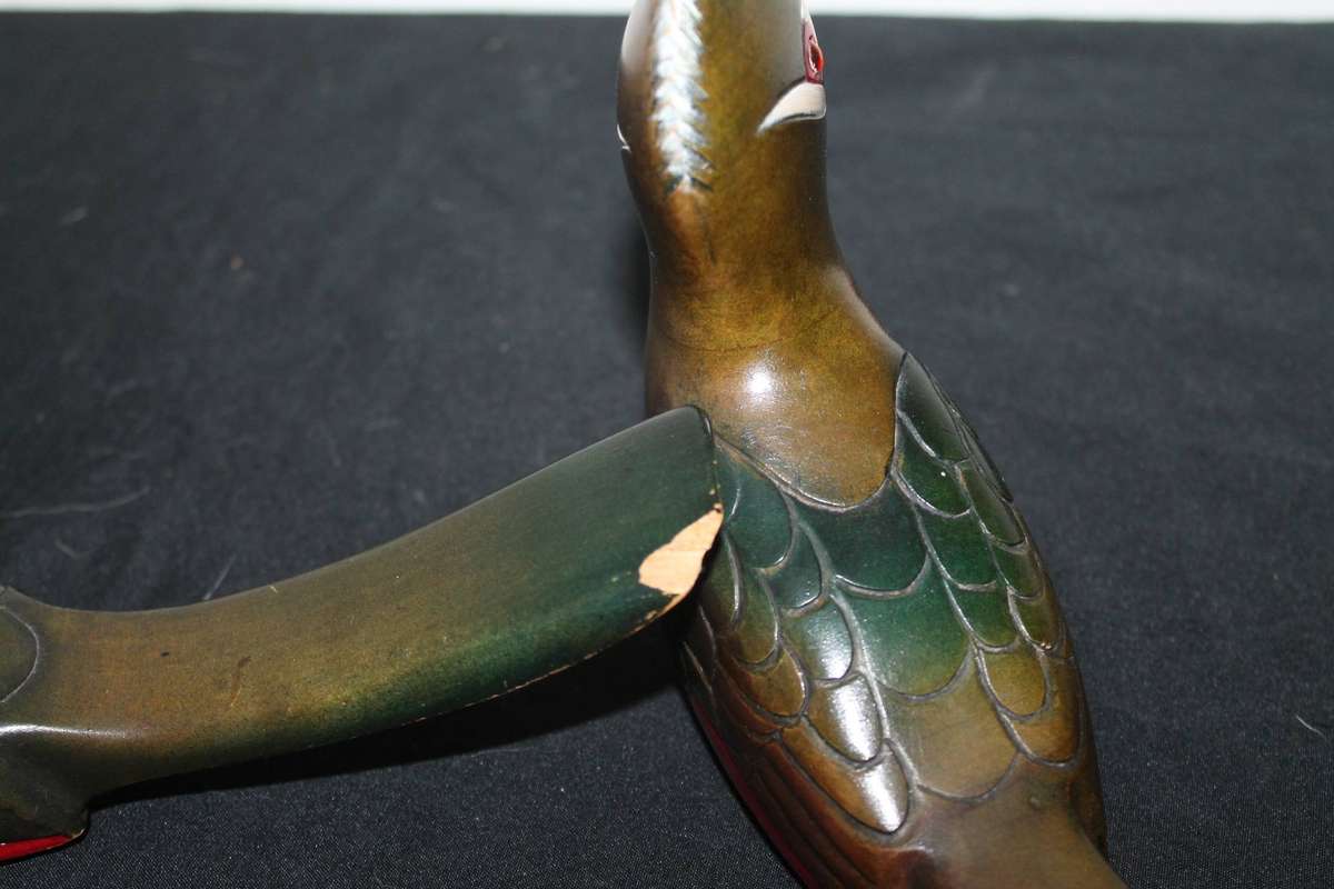 African carvers Knysna Lourie - Handcrafted wood sculpture