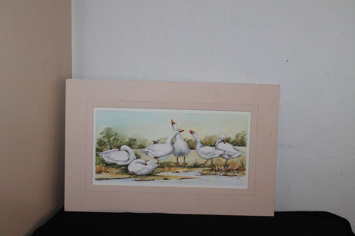 Watercolor Ducks by M Gray