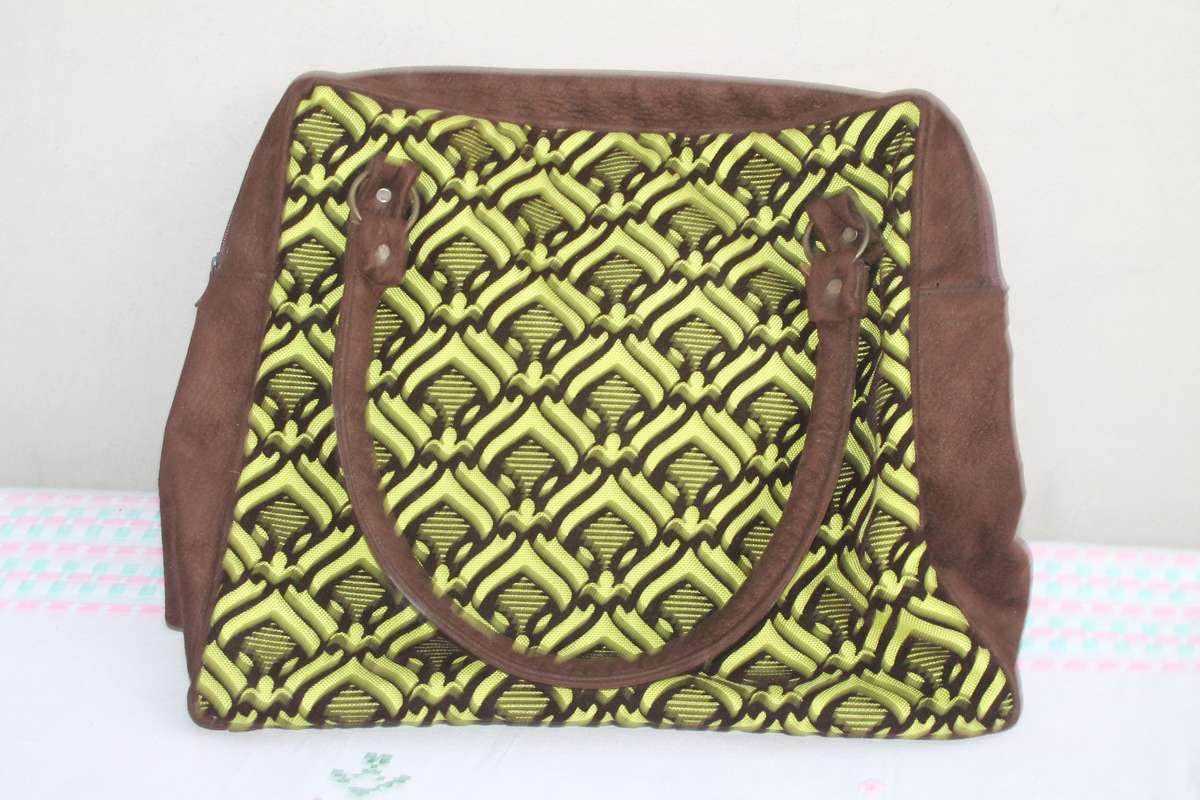 Brown and Green Handbag/Overnight bag