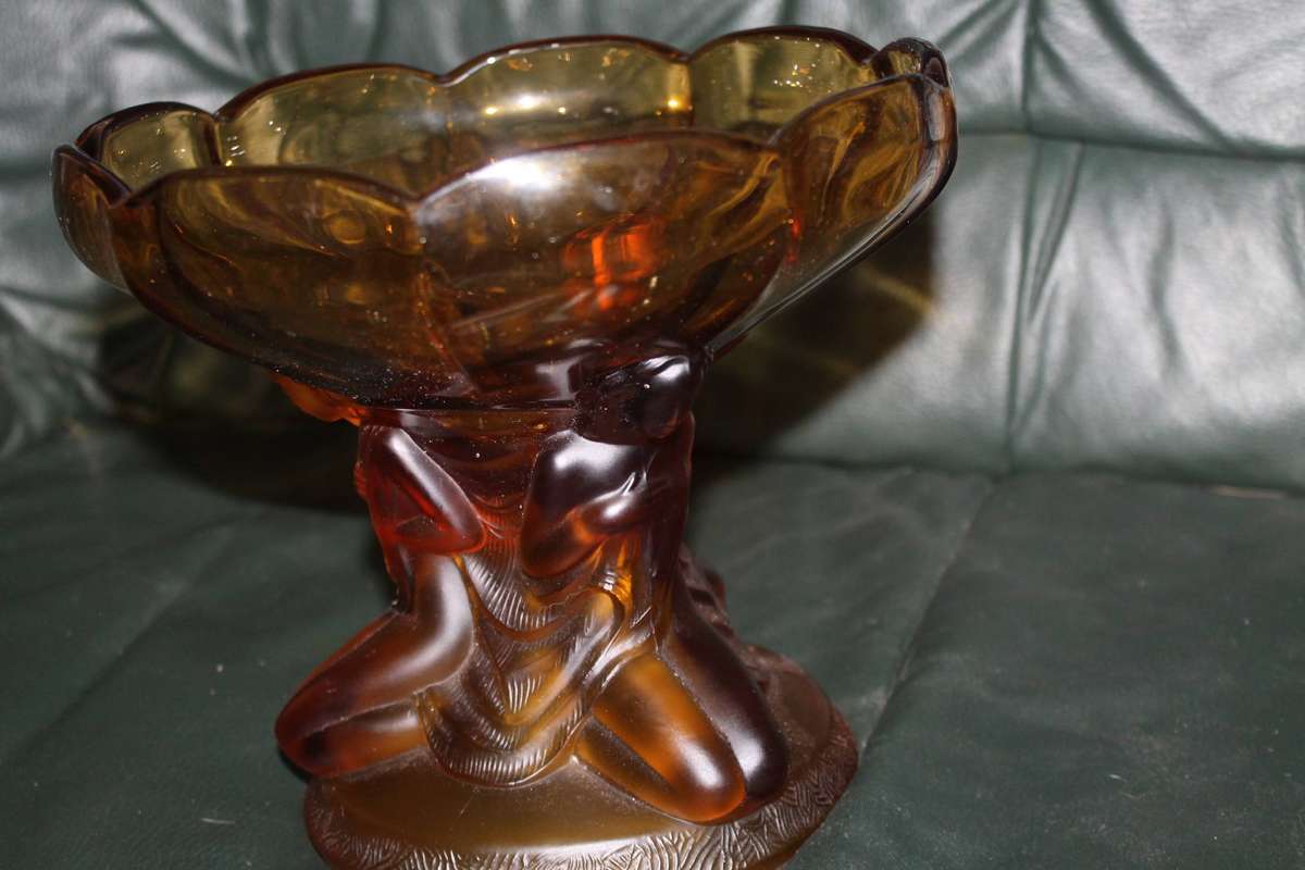 Amber Glass Centre Piece