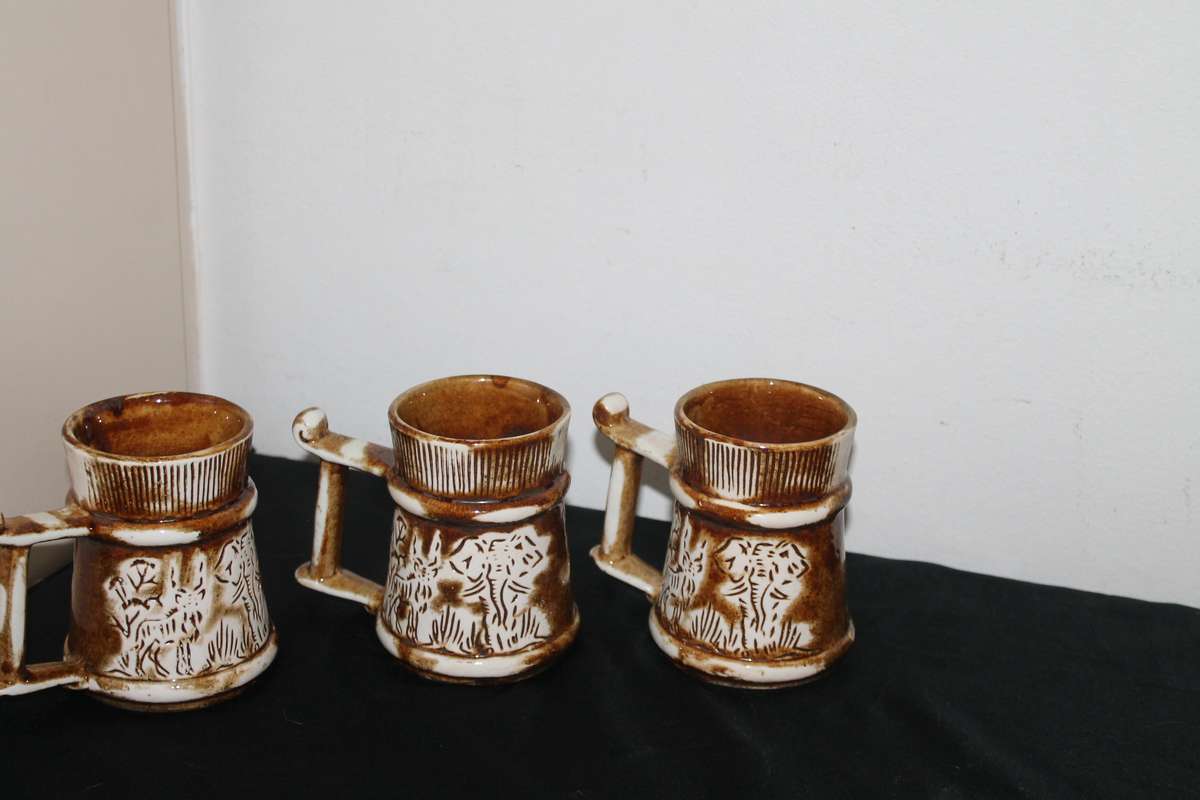 Vintage Crescent 6 Coffee Mugs (Kruger Park Theme)