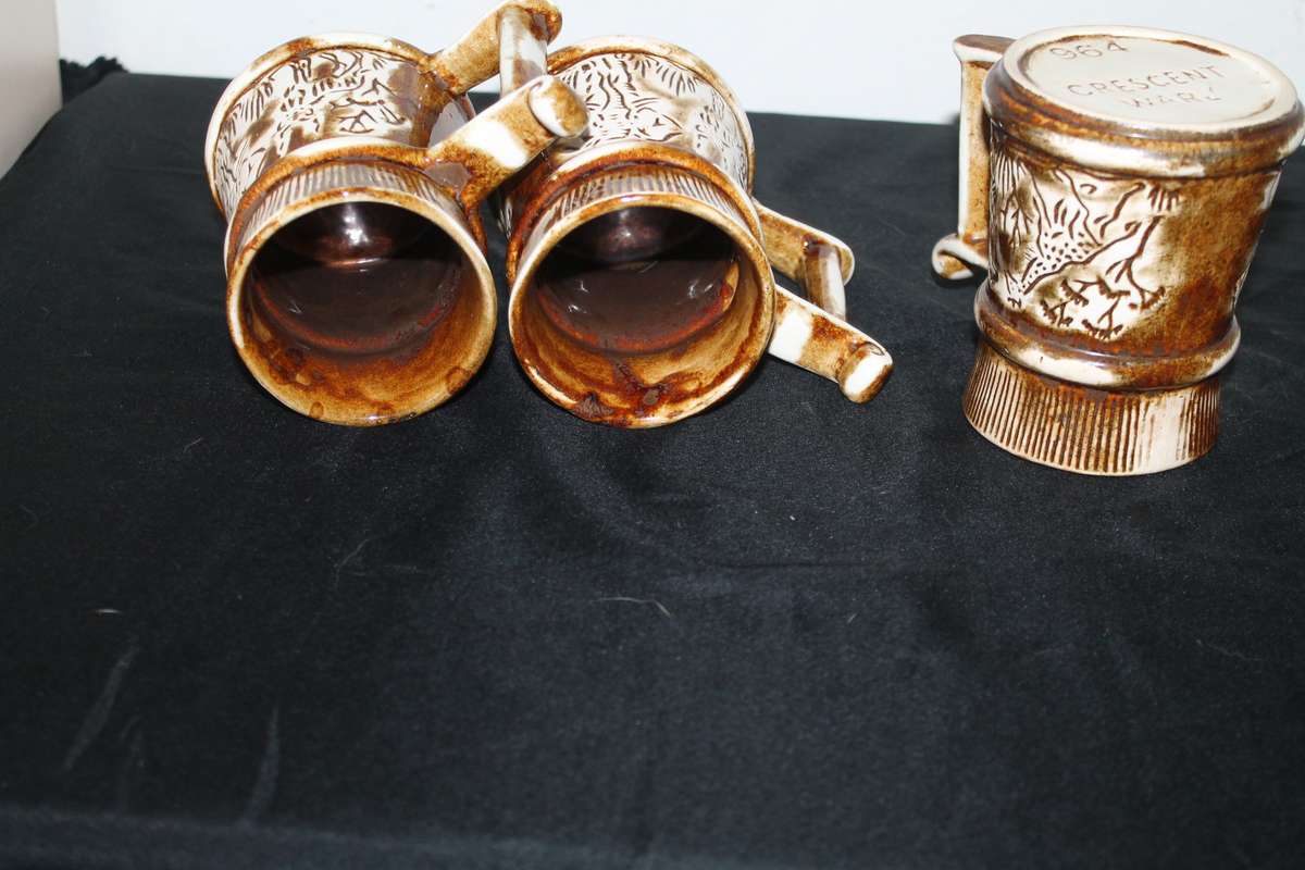 Vintage Crescent 6 Coffee Mugs (Kruger Park Theme)