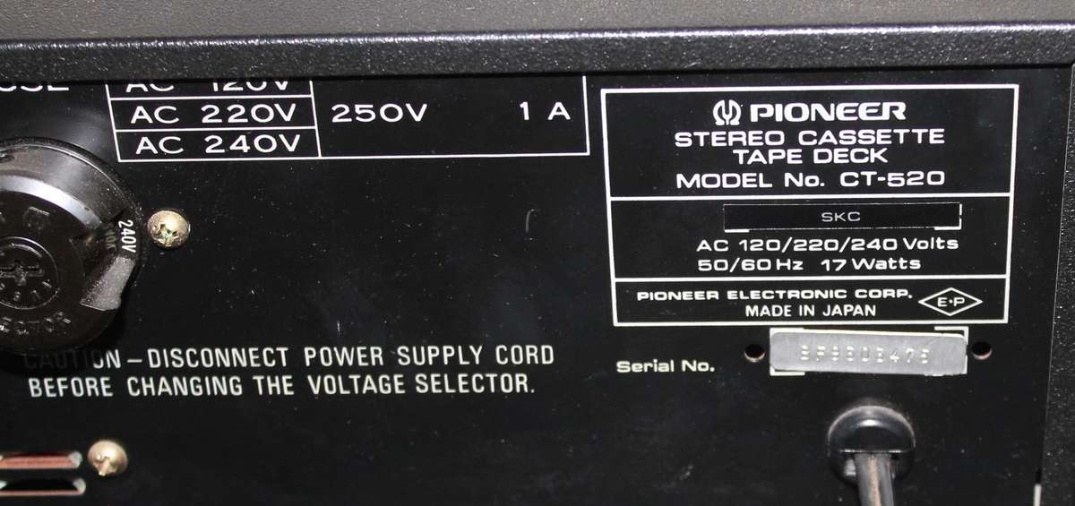 Pioneer Tape Deck