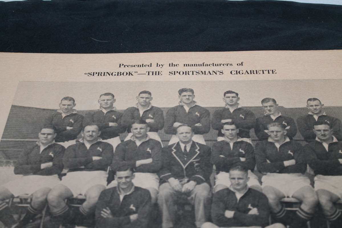 Second Test vs All Blacks, Ellis Park 12 August 1949 On Hard Cardboard