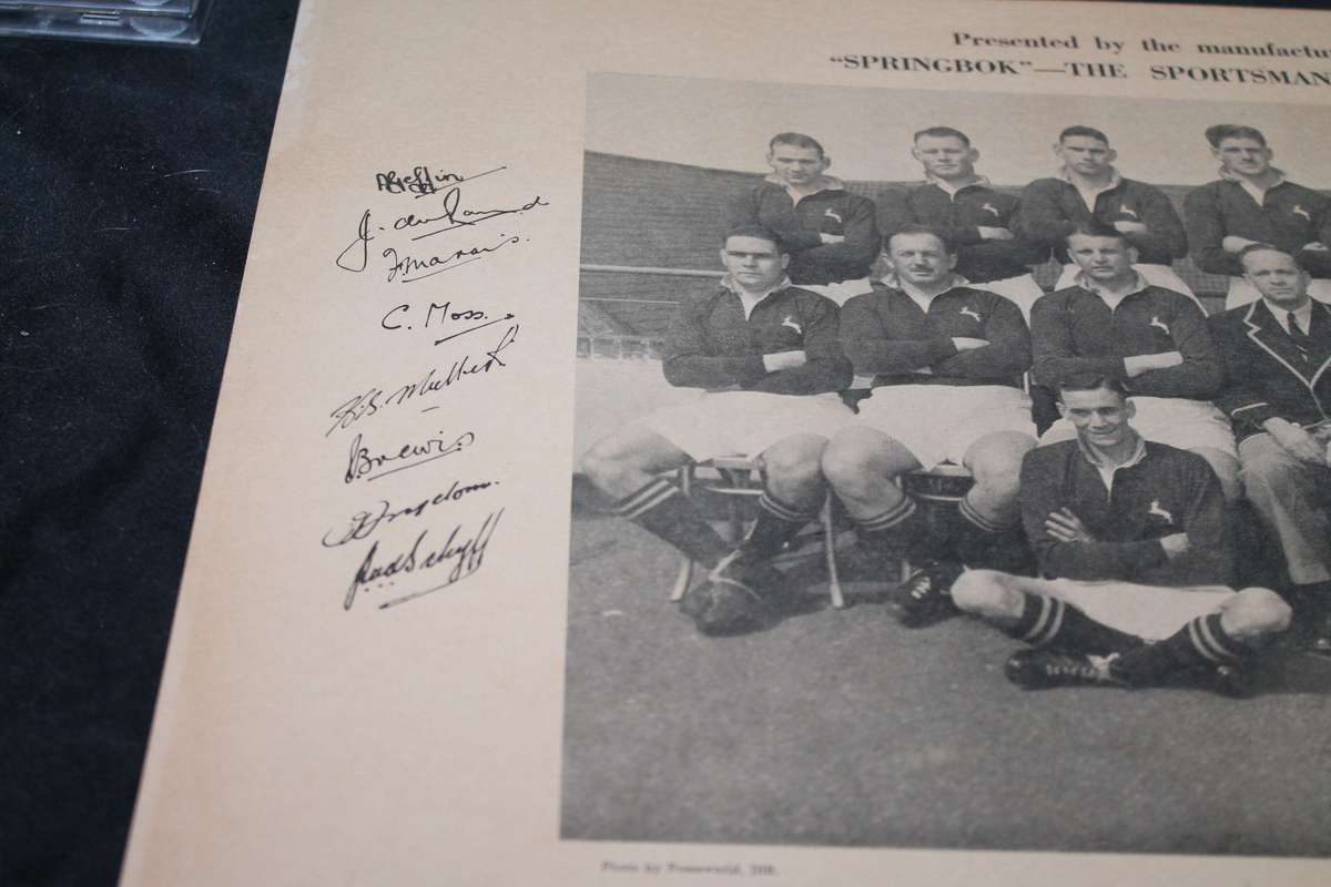 Second Test vs All Blacks, Ellis Park 12 August 1949 On Hard Cardboard