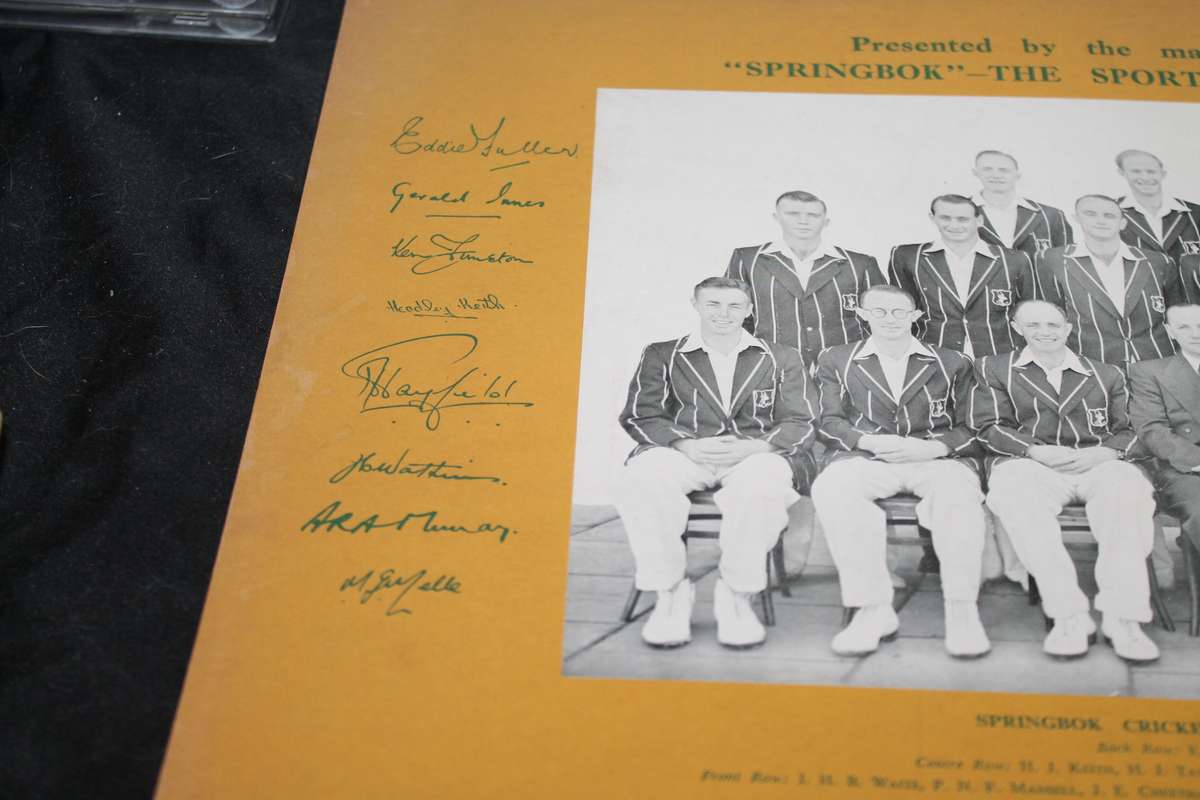 Springbok Cricket Touring Team Australia 1952-1953 On Board
