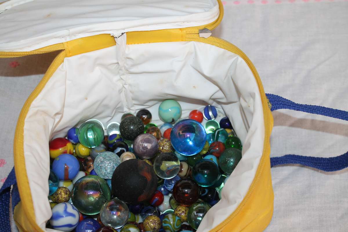 Bag of colored marbles