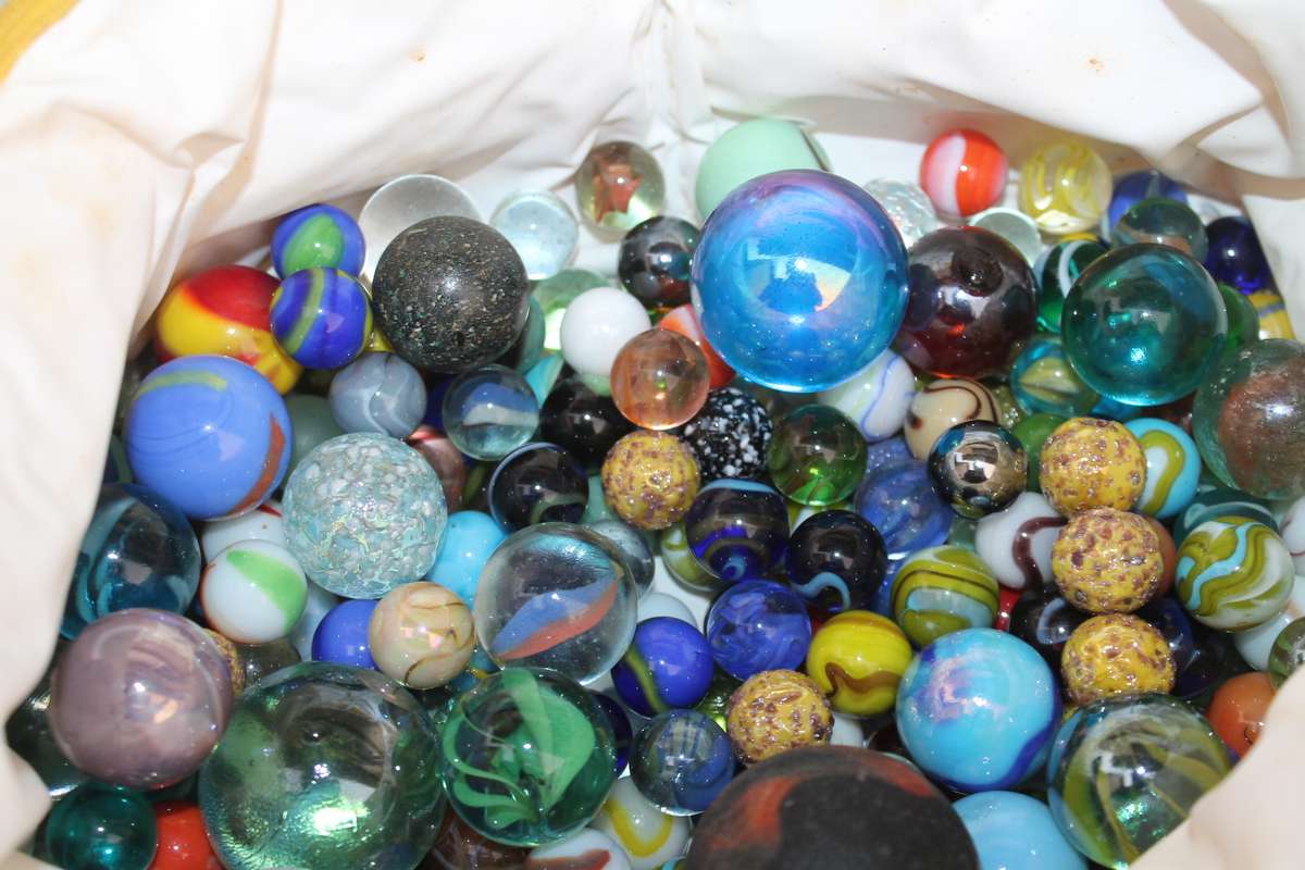 Bag of colored marbles