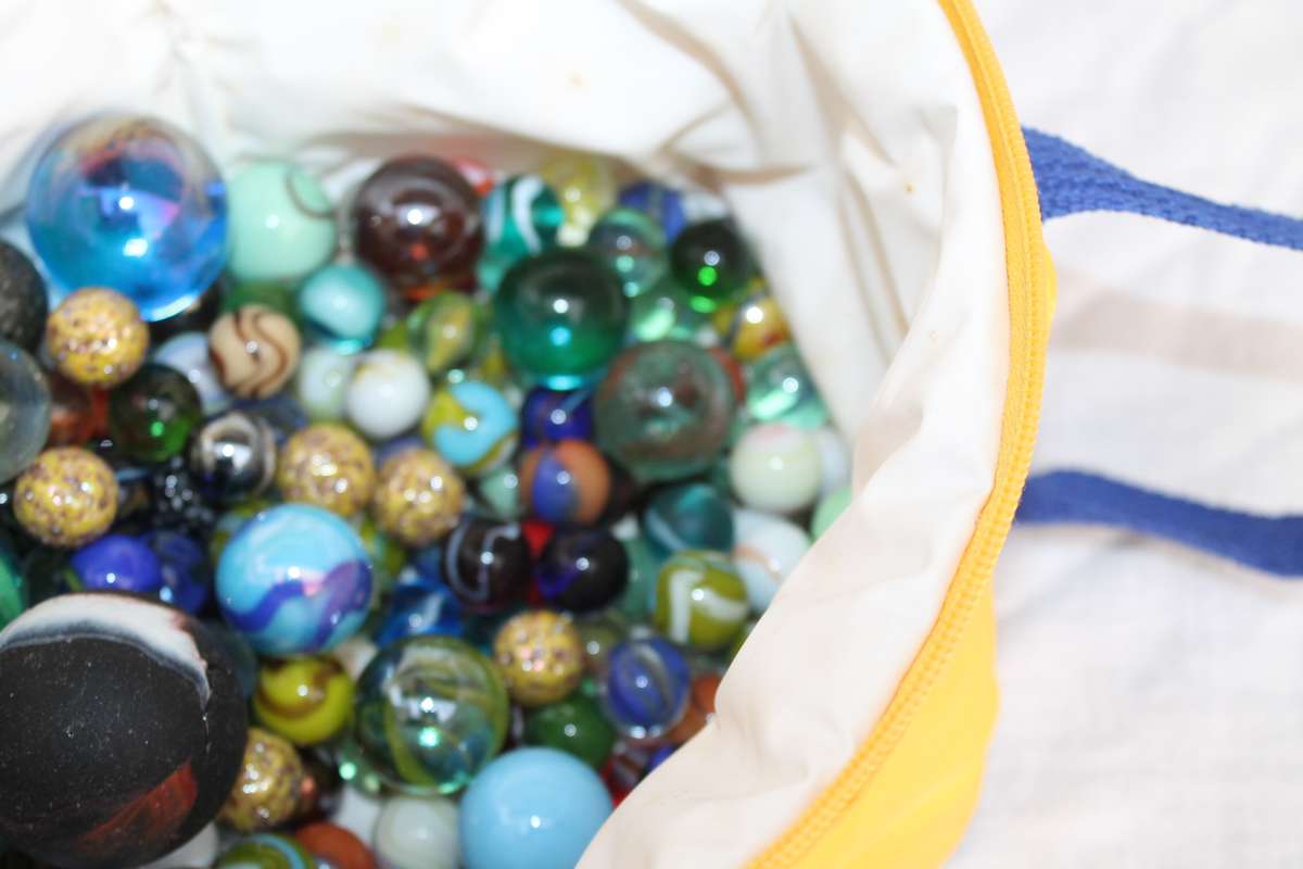 Bag of colored marbles