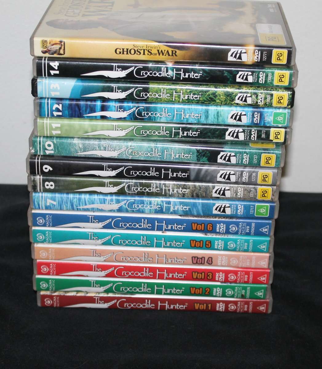 15 Steve Irwin Crocodile Hunter DVD's Vol 1 to 14