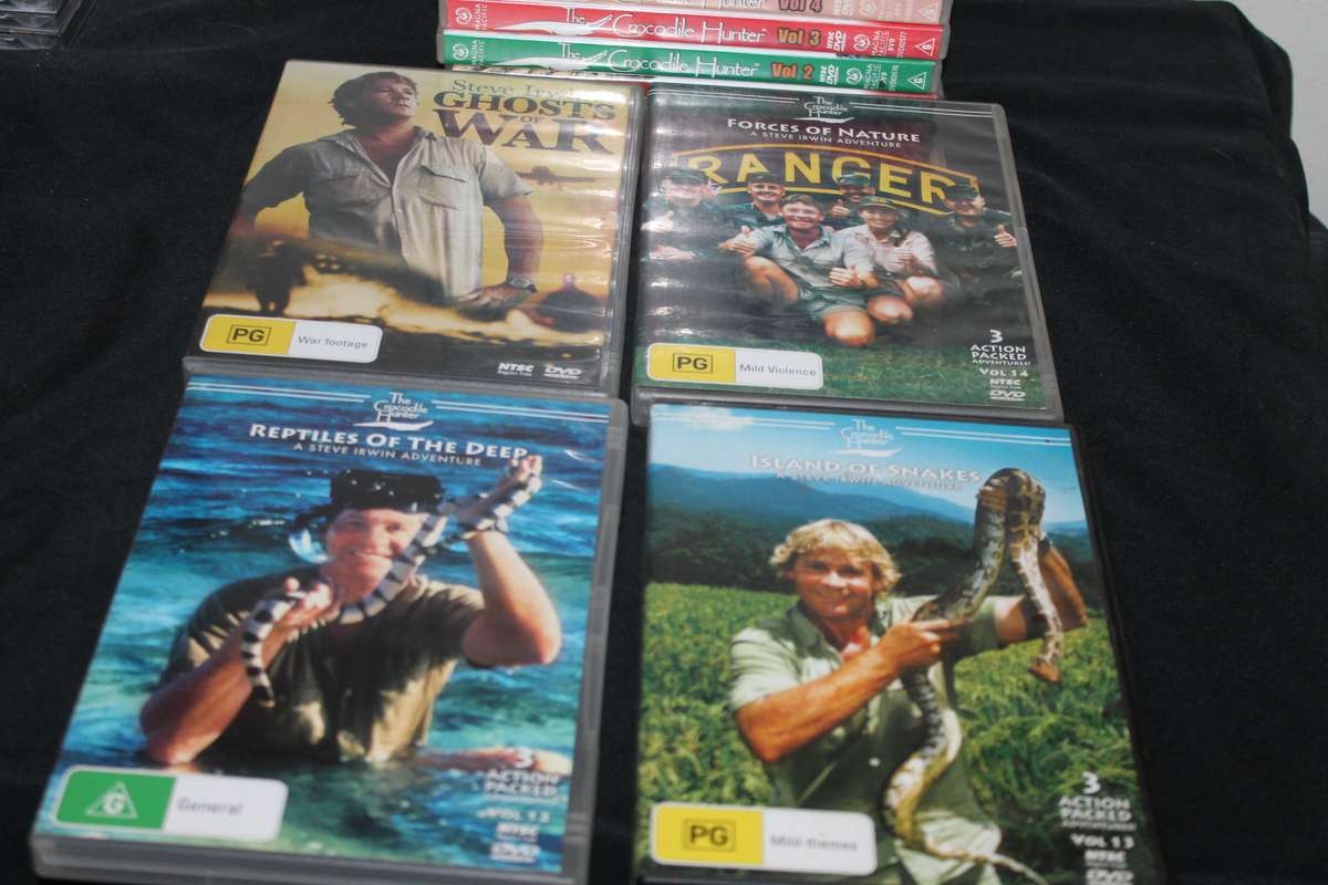 15 Steve Irwin Crocodile Hunter DVD's Vol 1 to 14
