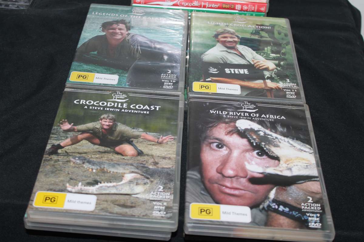 15 Steve Irwin Crocodile Hunter DVD's Vol 1 to 14