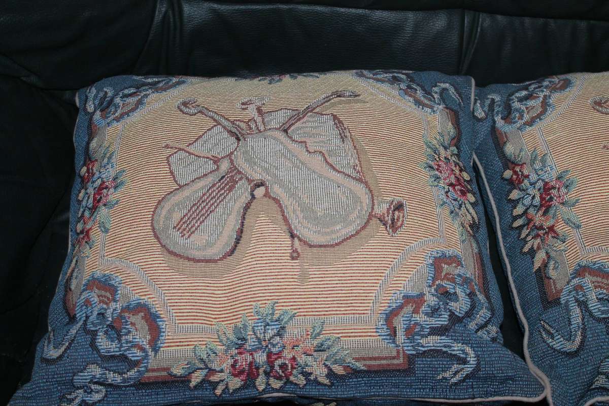 3 Vintage Tapestry Throw Cushions