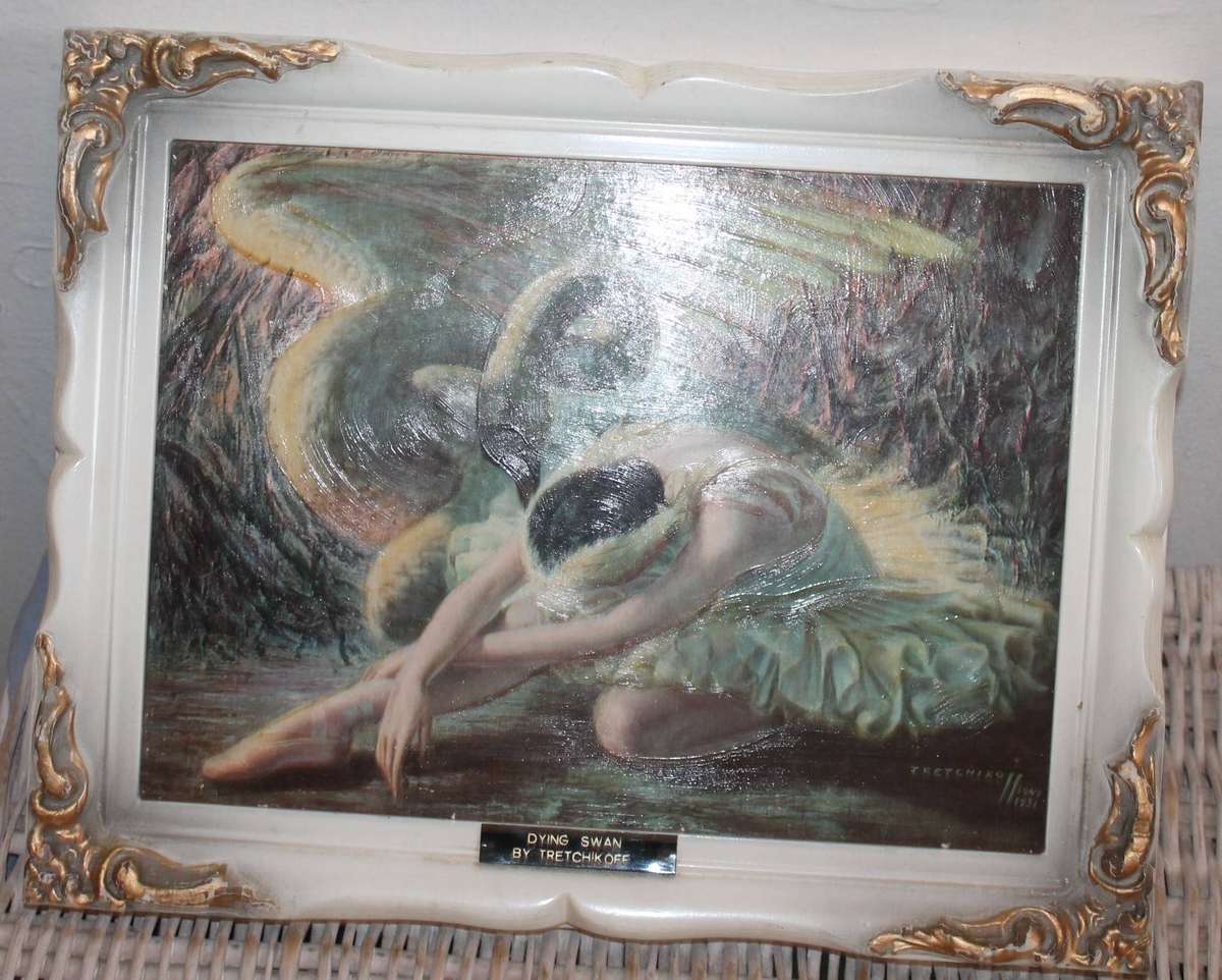 Framed Dying Swan Tretchikoff