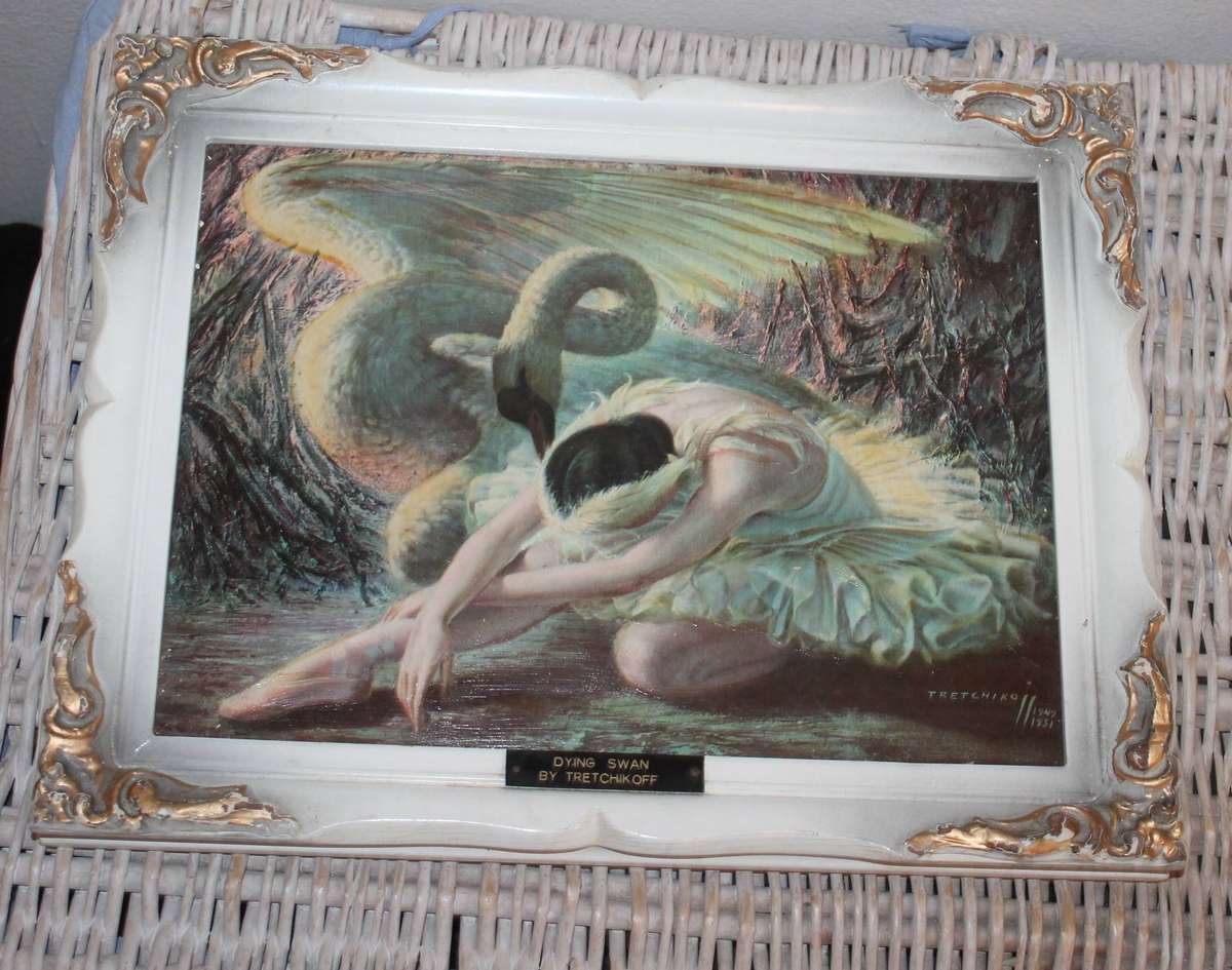 Framed Dying Swan Tretchikoff