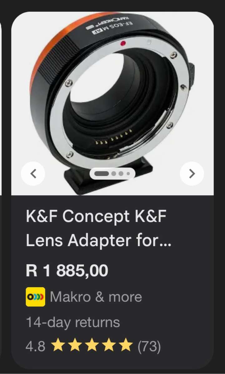 K&F Concept Canon EF EF-S to EOS M Lens adaptor