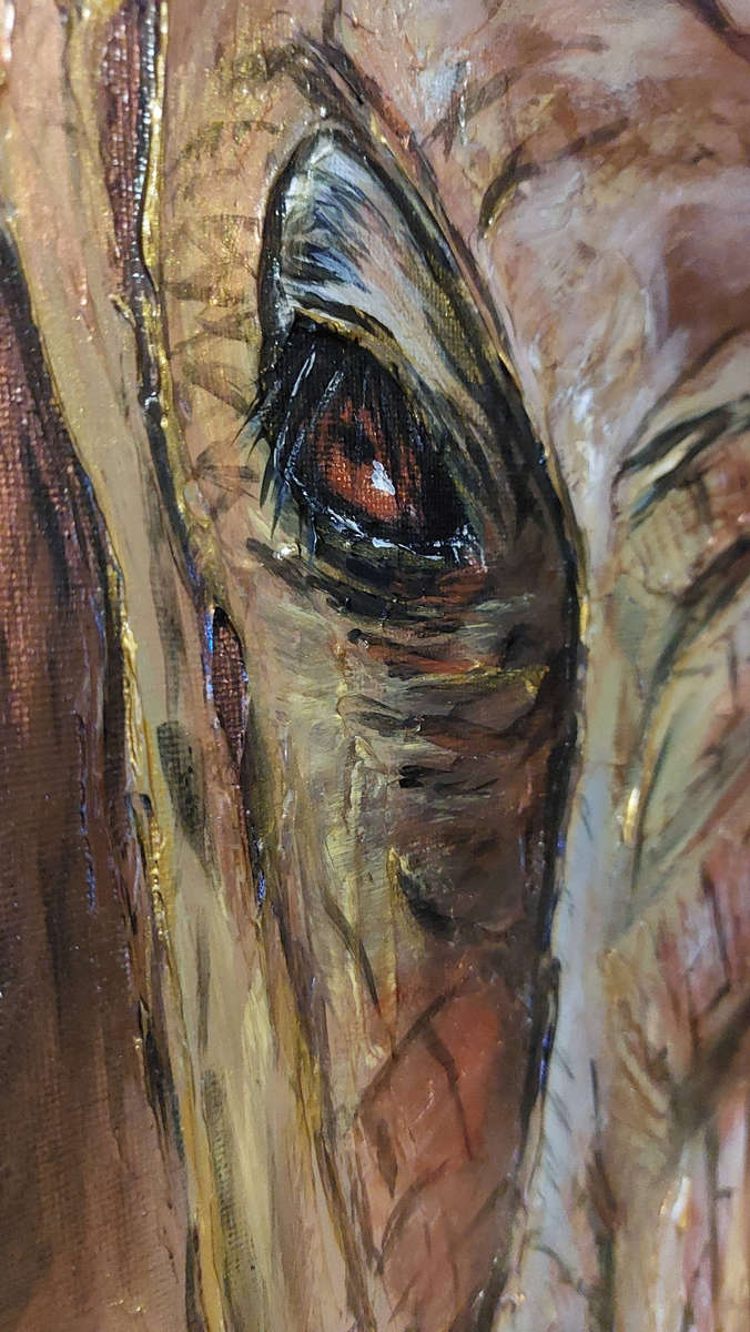 Textured Elephant Painting FRAMED 50x60
