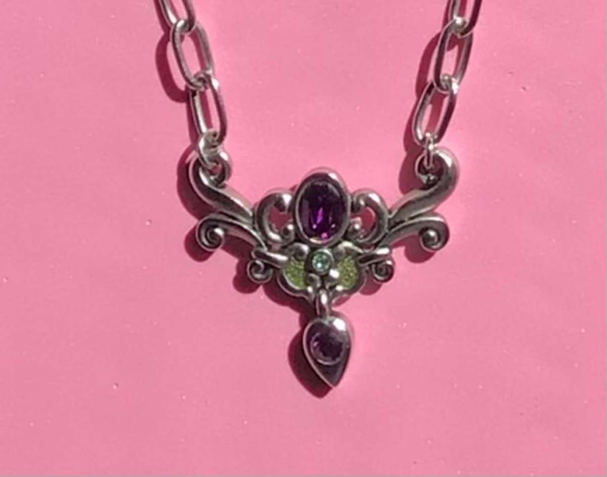 Pewter Necklace with matching earrings