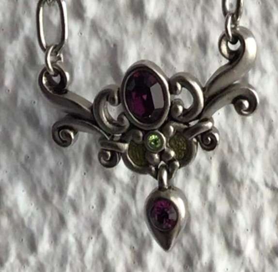 Pewter Necklace with matching earrings