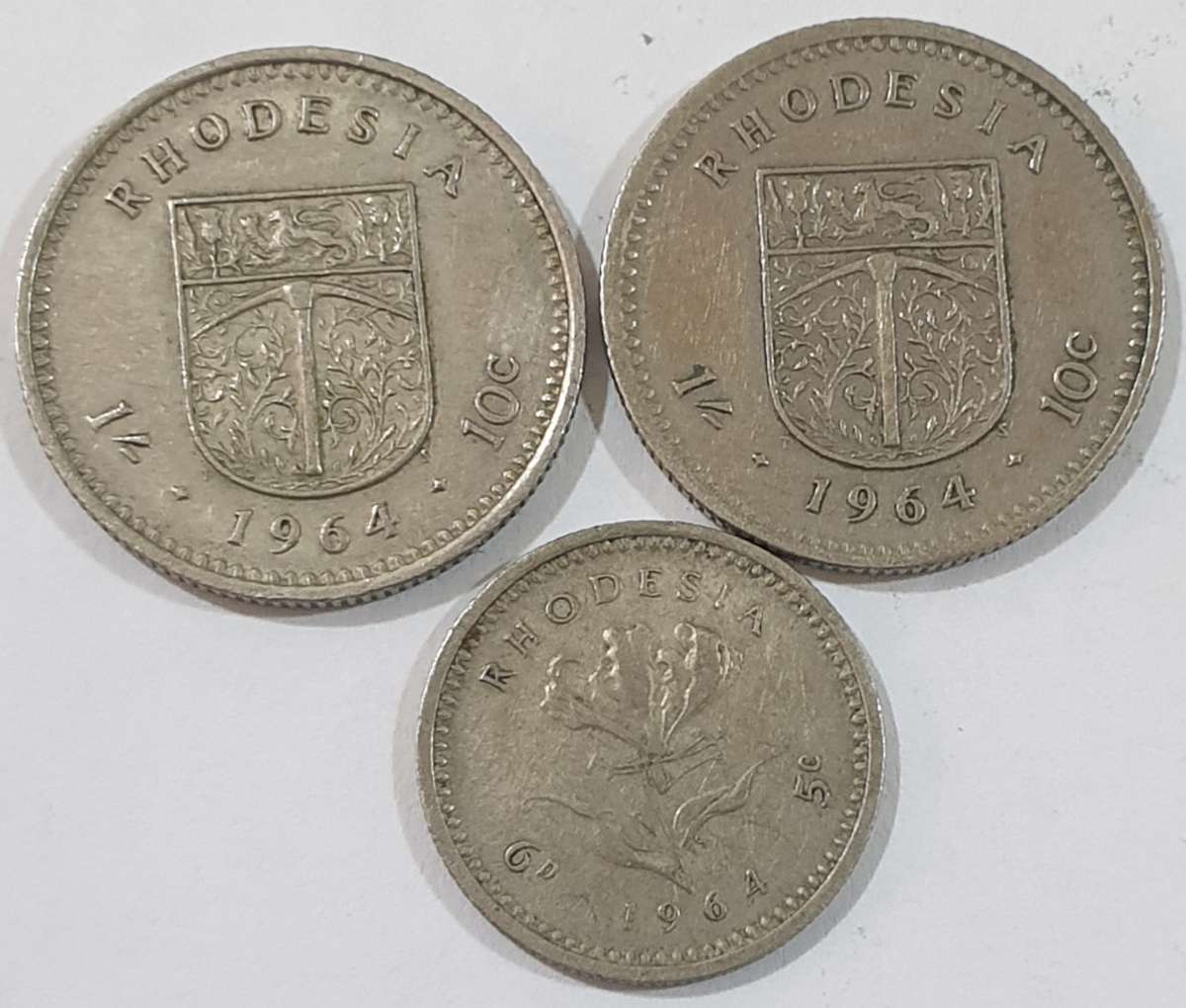 Mini Collection - 1964 Rhodesia  , Queen Elizabeth II coins @@ R1 No reserve